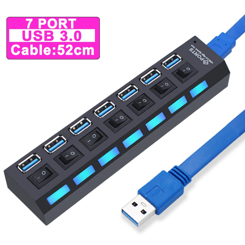 USB Hub 2.0/3.0 con o sin alimentación externa