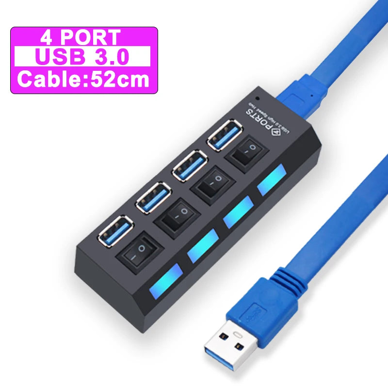 USB Hub 2.0/3.0 con o sin alimentación externa