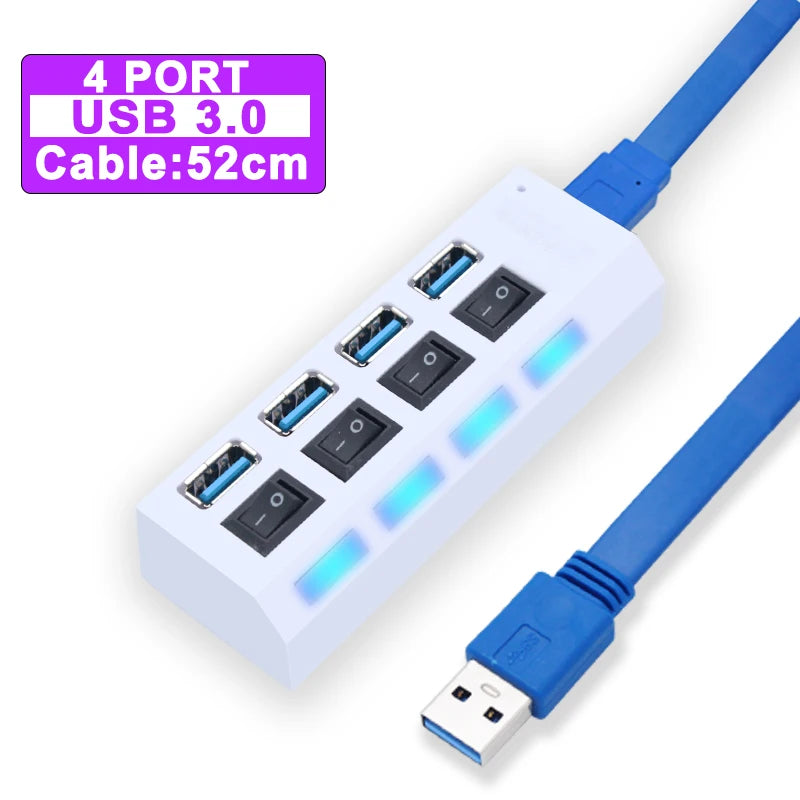 Hub USB 2.0/3.0 com ou sem alimentação externa